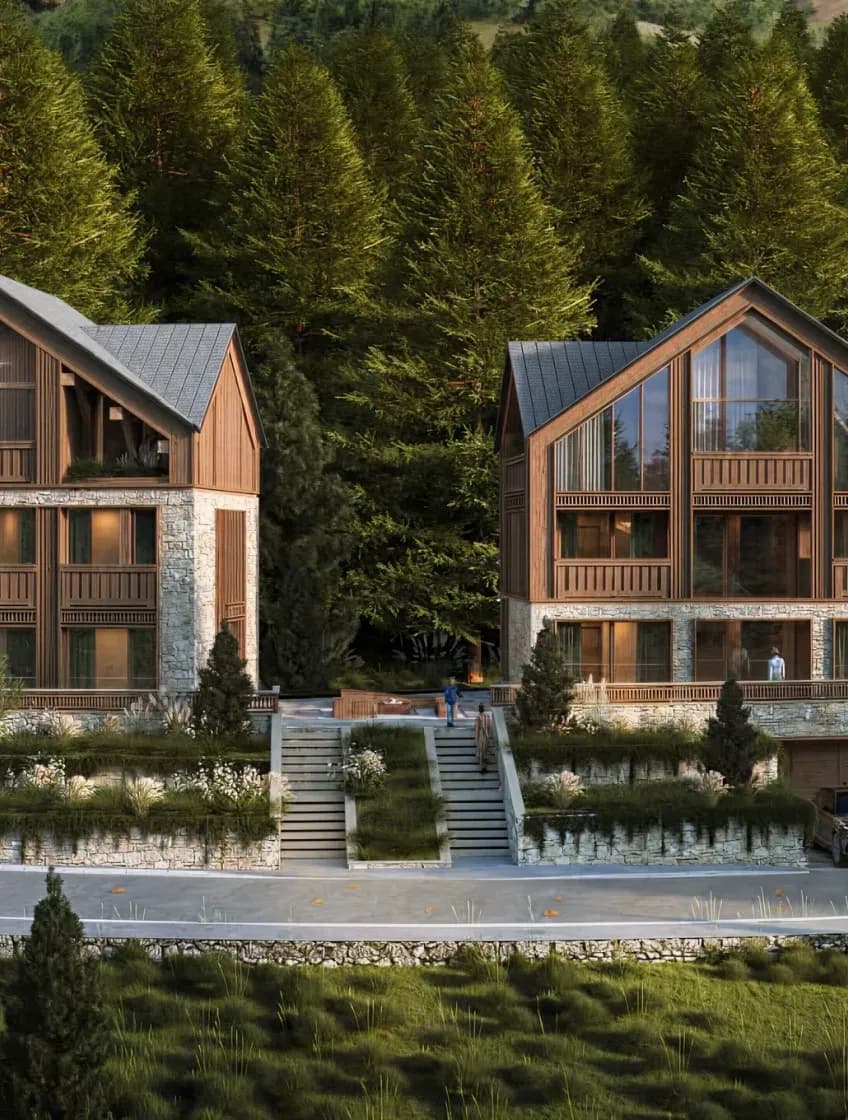 Kolašin valley aerial view