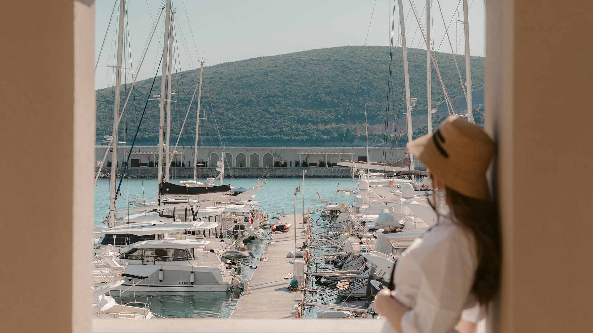 Luxury interior with city skyline view